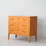 Vintage Scandinavian Birch Burl Chest of Drawers