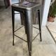 Genuine TOLIX H75 industrial high bar stool, stackable, varnished metal.