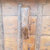 Old Vintage Indian Box on Wooden Wheels Early 20th S