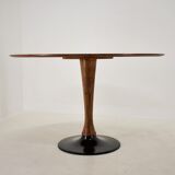 1969s beech round dining table, Czechoslovakia
