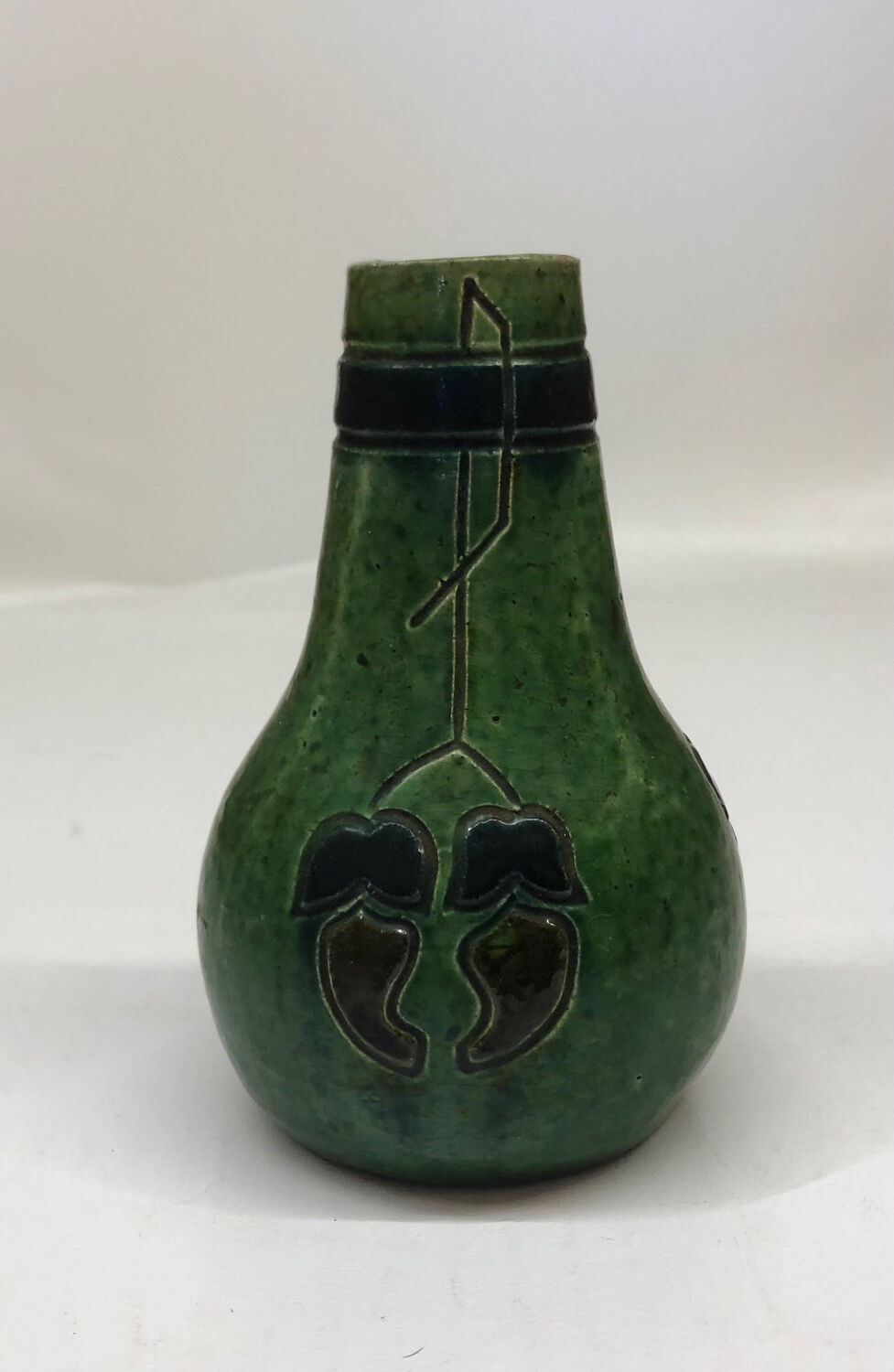 Flemish art deco stoneware soliflore vase