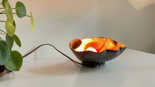 Lampe coquillage vallauris vintage