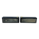 Pair of molded glass and metal wall lights from the 1950s