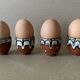 Set of 4 Russian ceramic egg cups