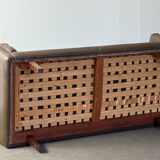 2-seater sofa in brown leather, Illum Wikkelso for Holger Christiansen