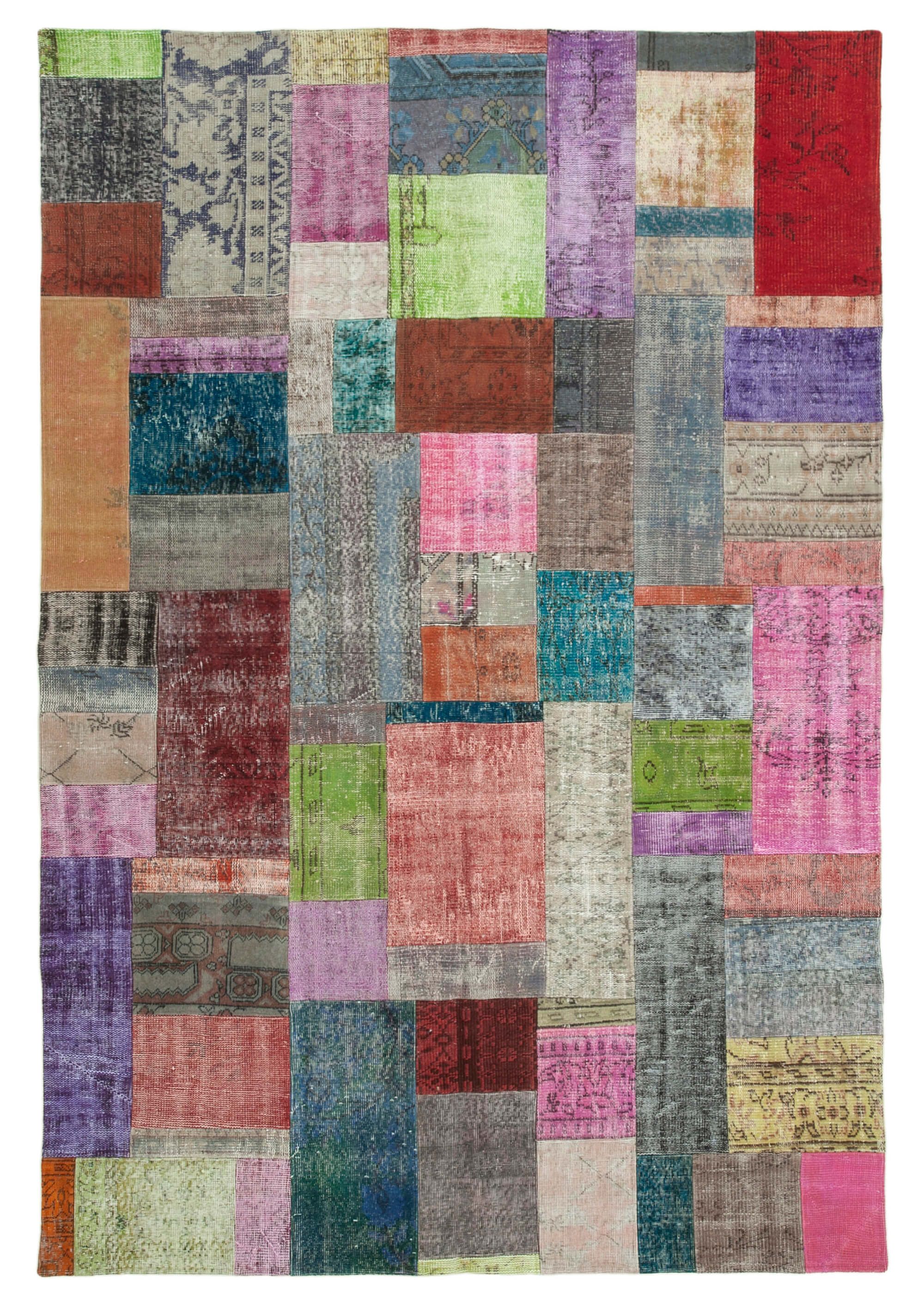 Tapis oriental vintage noué à la main 202 cm x 301 cm