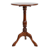 20th Century English small round tilt top table in solid oak, UK