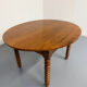 Oval dining table in solid wood with turned legs from the 1950s.