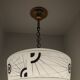 Suspension opaline décorée années 50/60