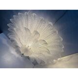 Set of Two Venetian Murano Glass Flush Mount, Mazzega Zuccheri Venini Barov