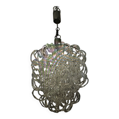 Suspension modulable en verre italien Giogali Mangiarotti Vistosi