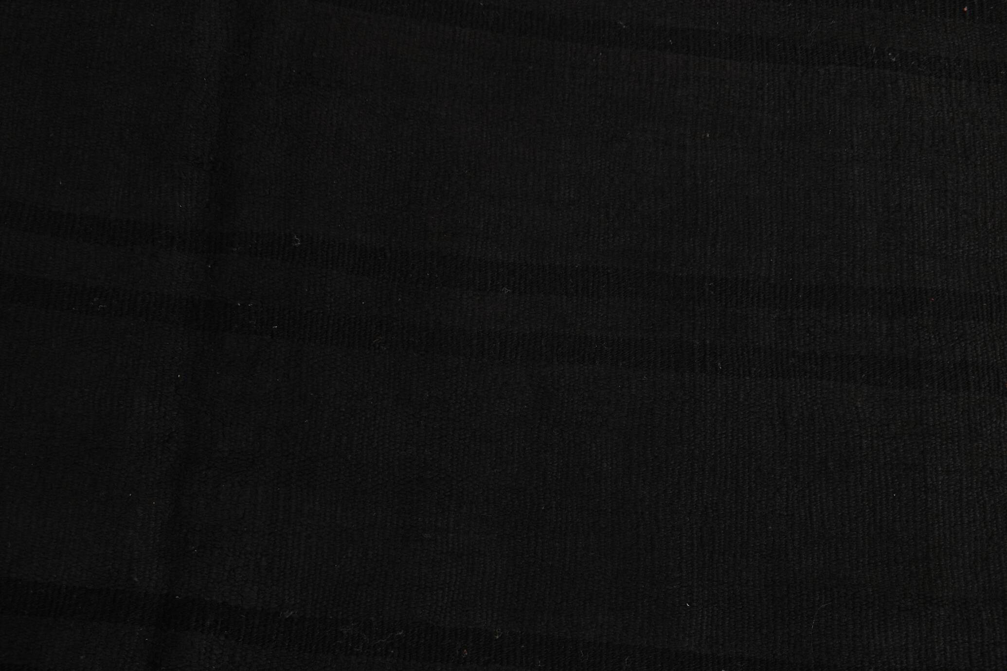 Striped Pattern Black Vintage Rug, 204x296 Cm
