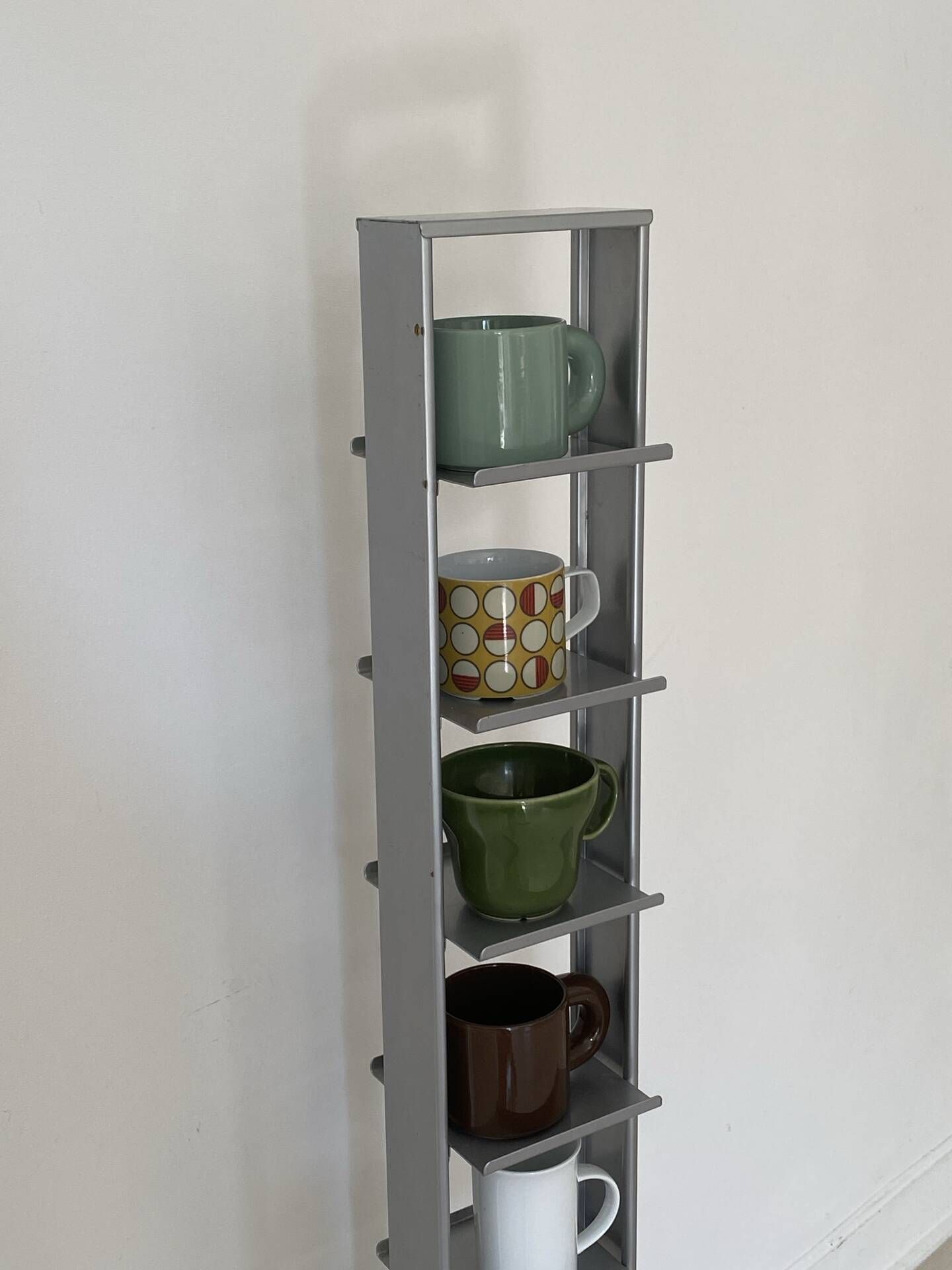 Metal tower and concrete block storage
