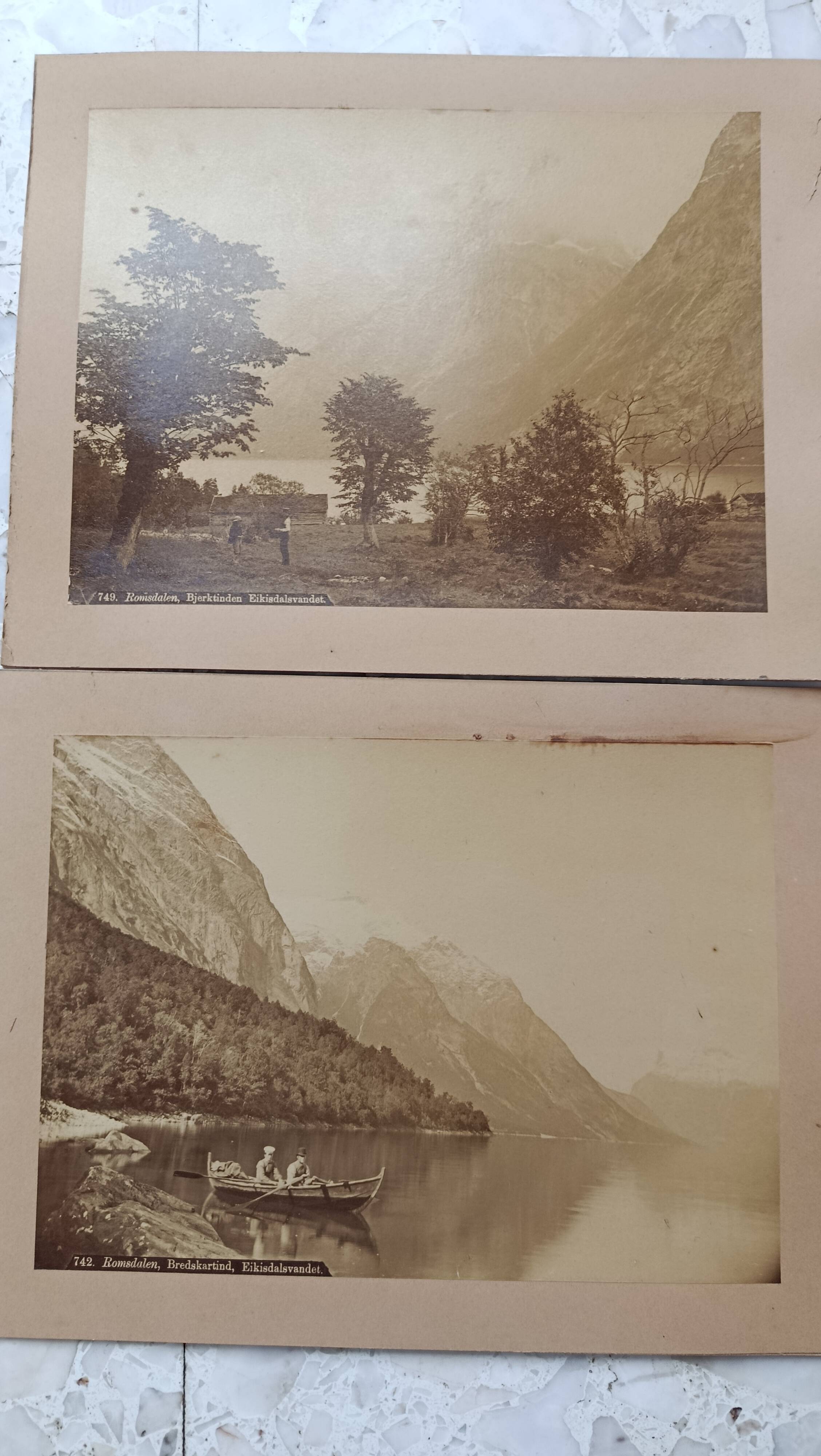 Lot 4 albumen PHOTOGRAPHS 1880 NORWAY, Axel LINDHAL, Romsdal & Finnmark