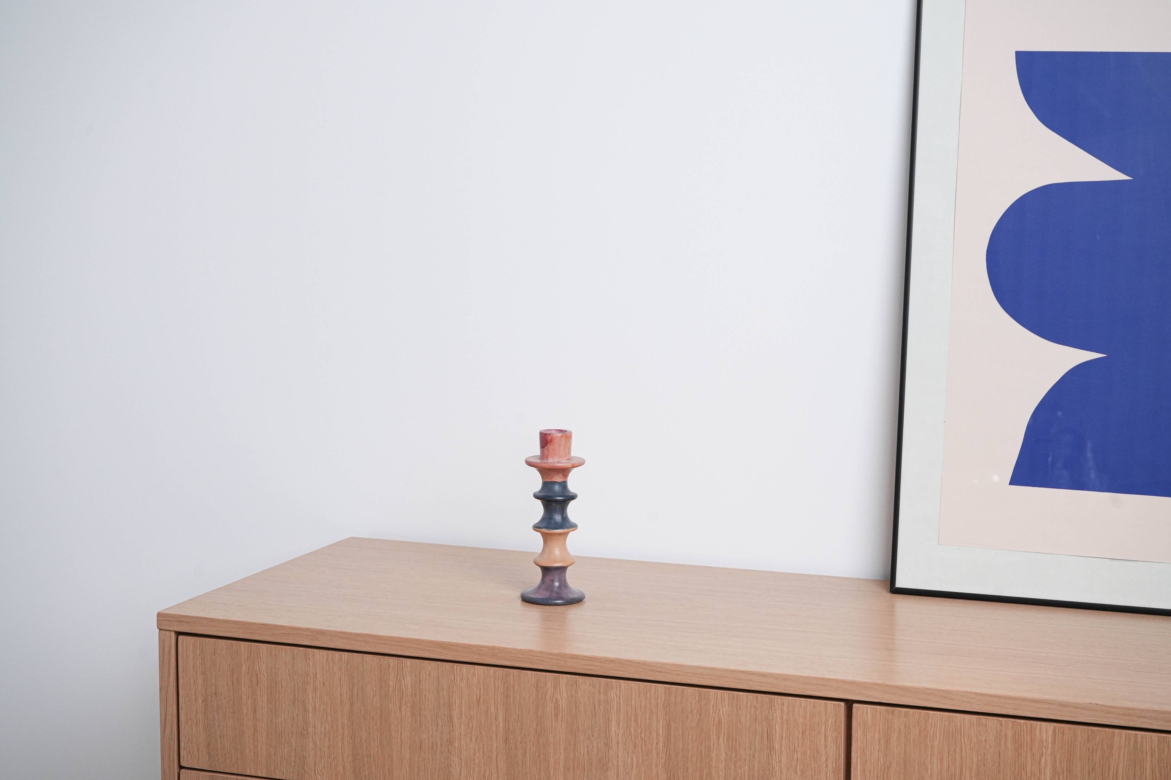 Ceramic candle holder, Italian design, 1960s, made in Italy