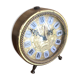 Ancien pendule réveil japy laiton en métal doré