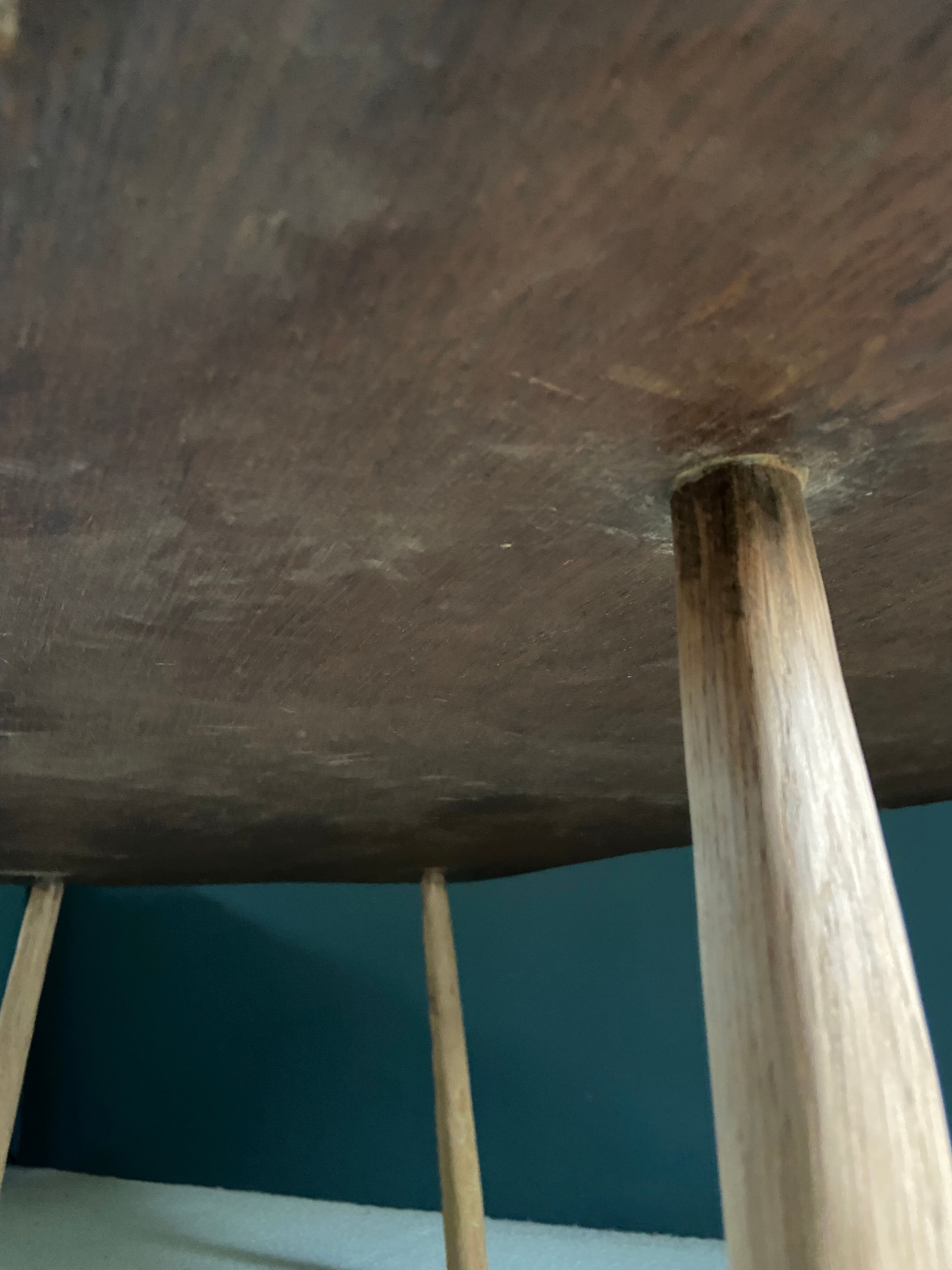 Free-form raw wood coffee table