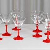 Set of 8 vintage cocktail glasses