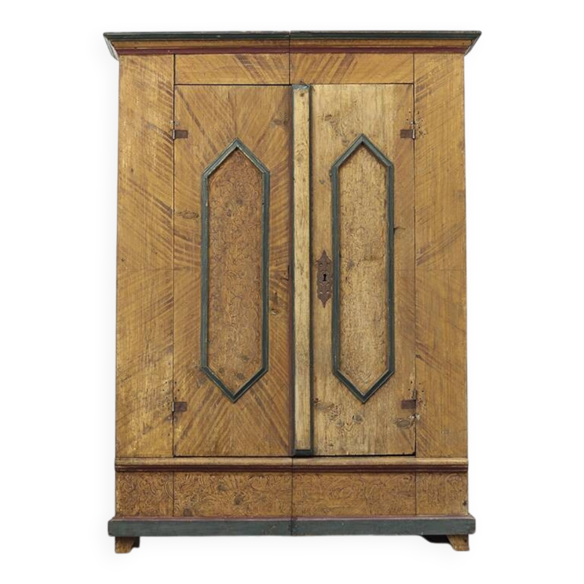 Bridal wardrobe in antique painted folk art