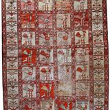 Vintage oriental handmade carpet 125cm x 183cm 1960s, 1c483