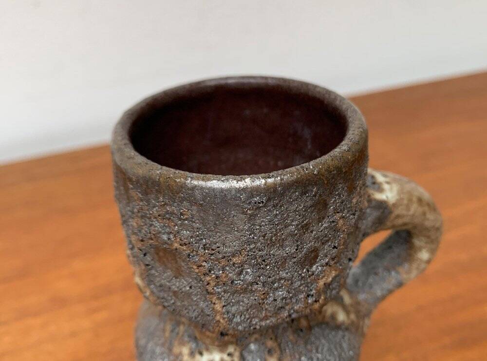 Brutalist ceramic vase, West German mid-century WGP Fat Lava by Jopeko, 1960s.