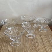 5 ice cream cups, Arques crystal fruits
