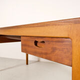 Scandinavian minimalist desk exotic wood 60's