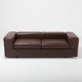 Tito Agnoli Daybed 711 sofa for Cinova in brown leather 1970