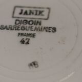 Set of 9 plates Sarreguemines Digoin and Moulin des Loups