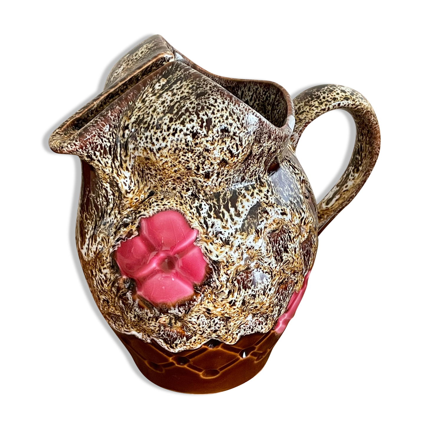 Pitcher Vallauris rose decoration