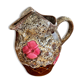 Pitcher Vallauris rose decoration