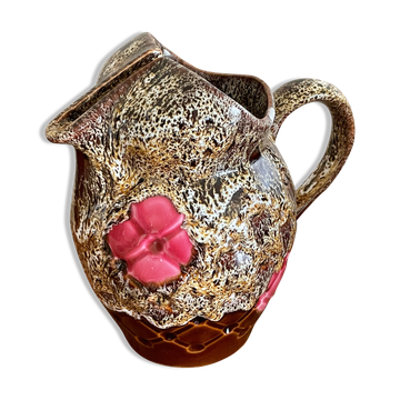 Pichet Vallauris décor de roses