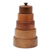Set of Scandinavian teak boxes, 1970