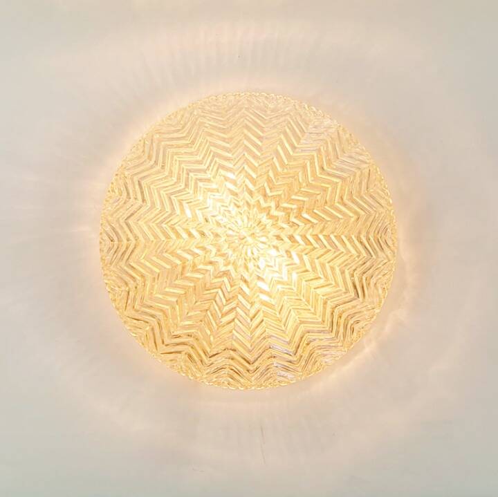Plafonnier géométrique en verre ambré de Limbourg, Allemagne, années 1970
