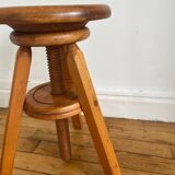 Pair of solid wood screw stools