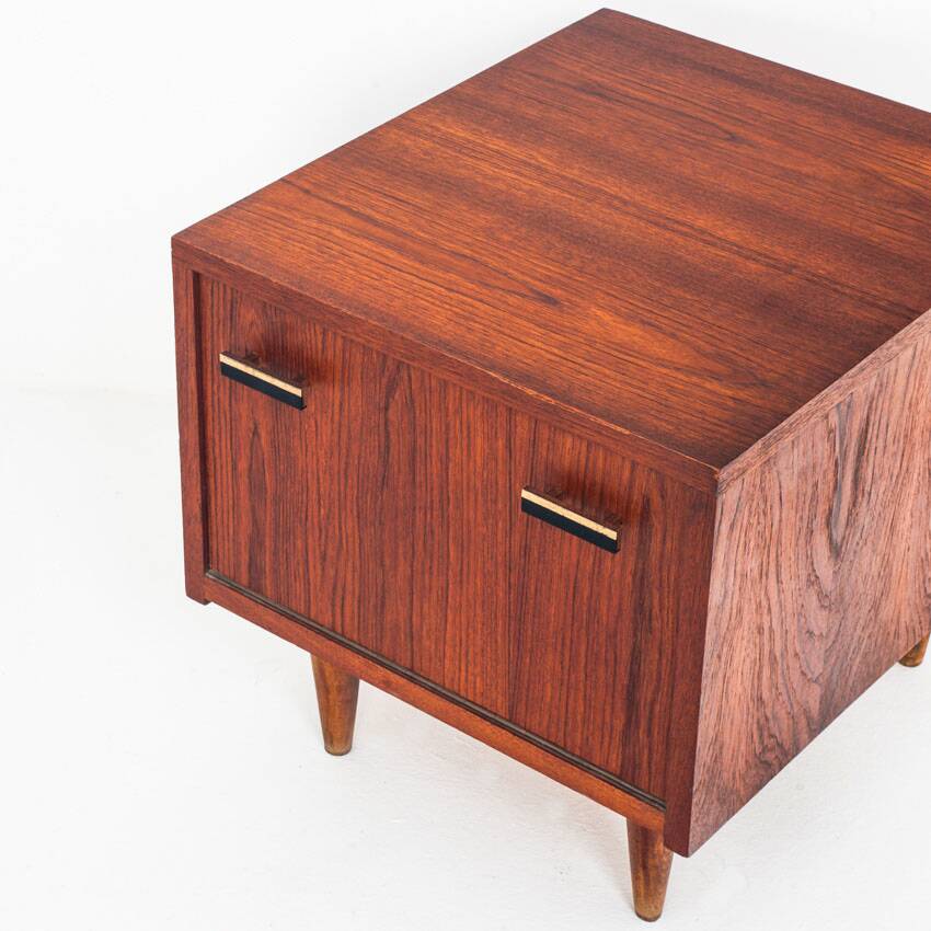 Vintage teak bedside table in Scandinavian style - France, 1960s