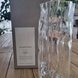 Danish design crystal vase – Alexander Kirkeby – handmade