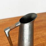 Mid-Century Pewter Carafe Vase with Teak Handle by K.M.D. Tiel Royal Holland Pewter, 1960s