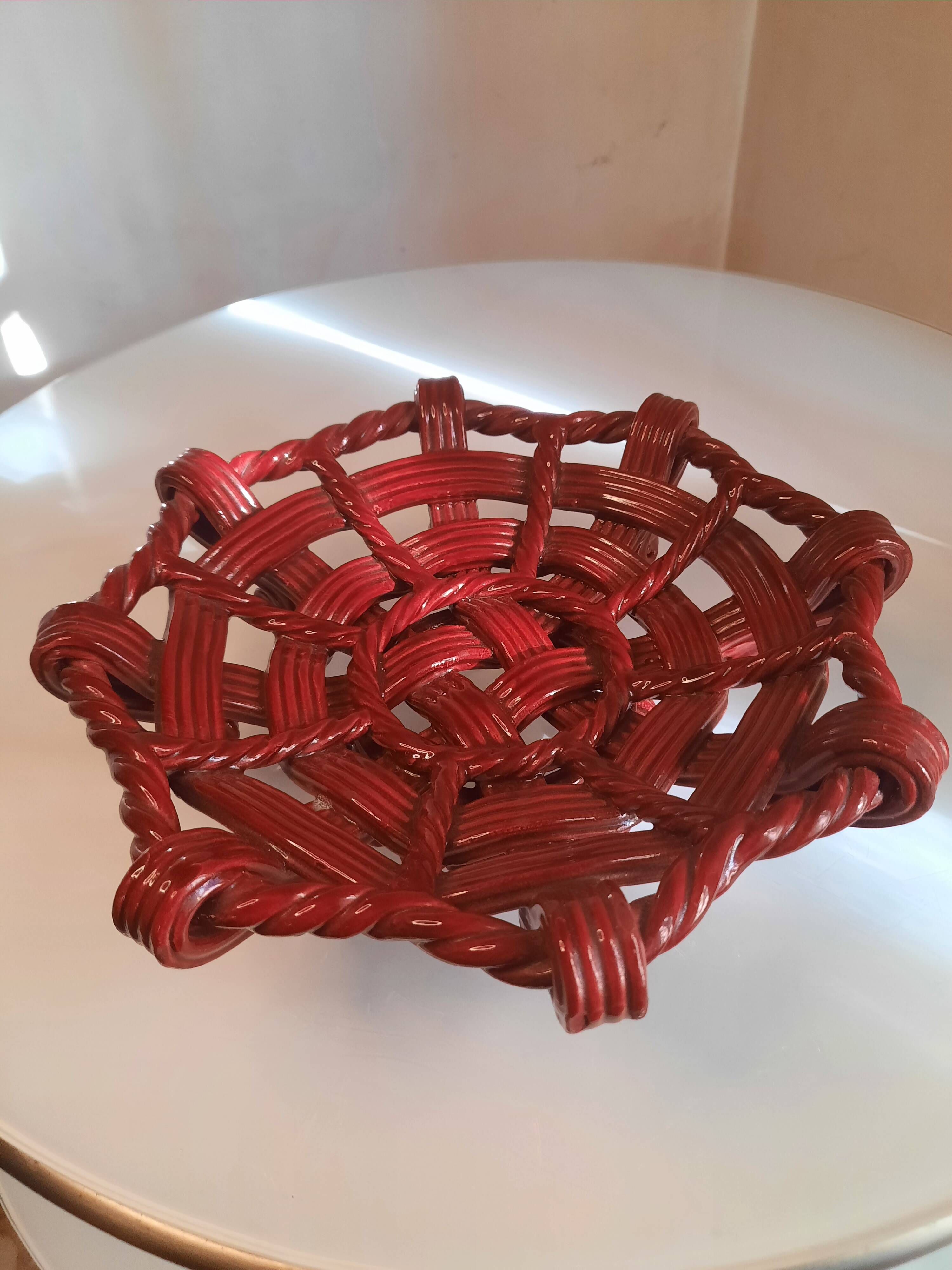 Corbeille céramique tressée