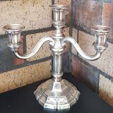 4-light solid silver candelabra