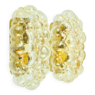 Pair of Mid-Century Bubble Glass Wall Lamps by H. Tynell for Limburg, 1960s