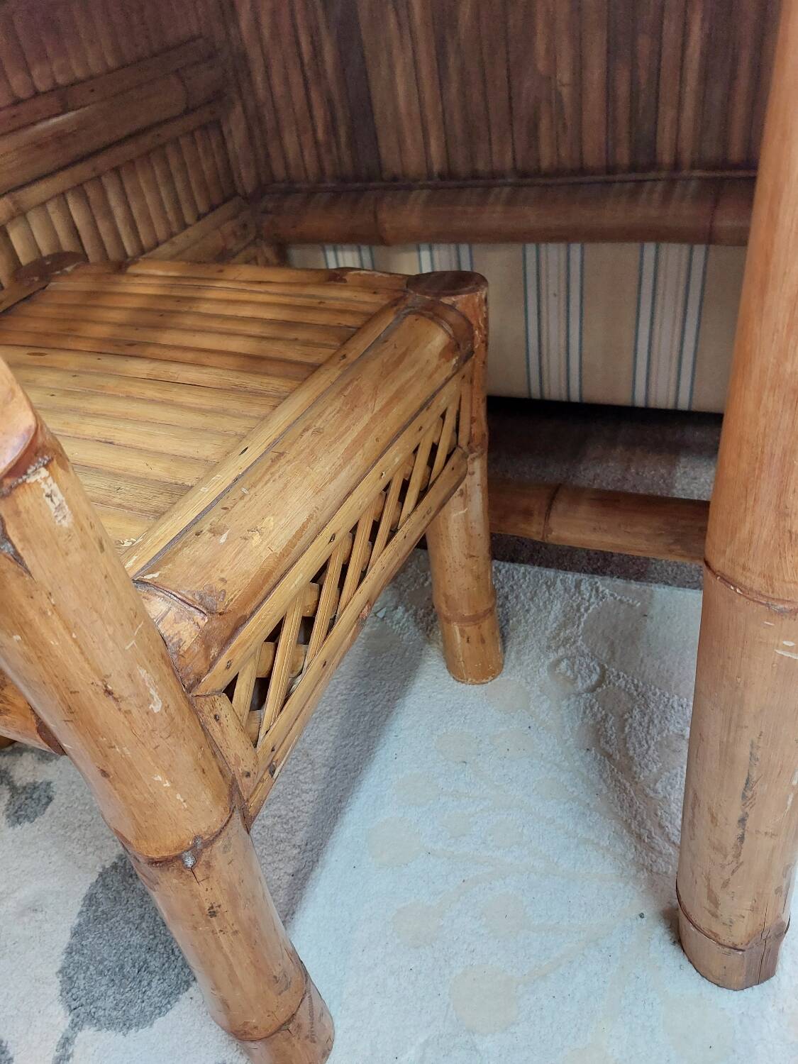 Bamboo desk with chair