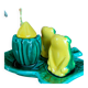 Salt and pepper set in the shape of frogs, Vallauris.