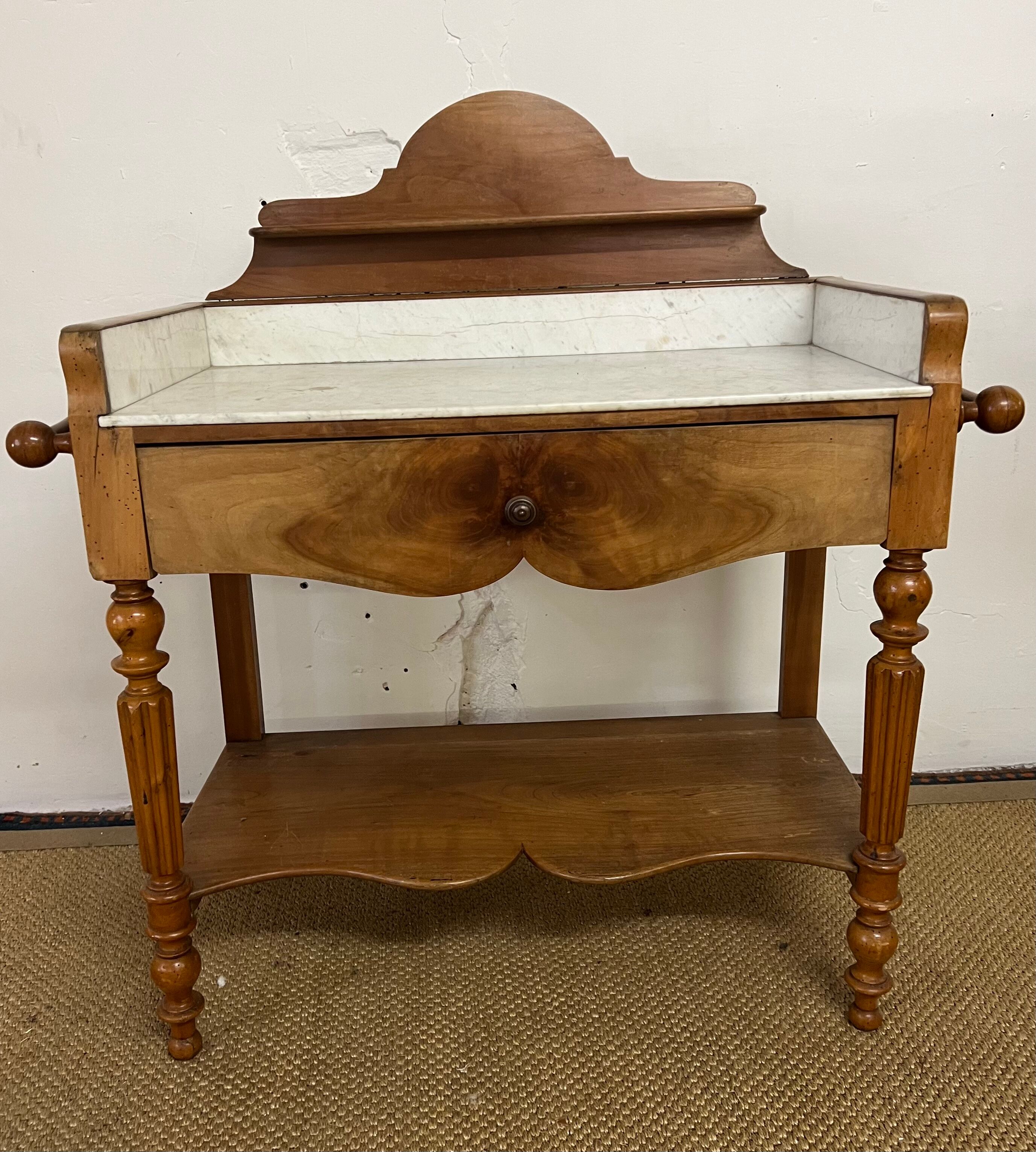 Table de toilette coiffeuse Louis Philippe