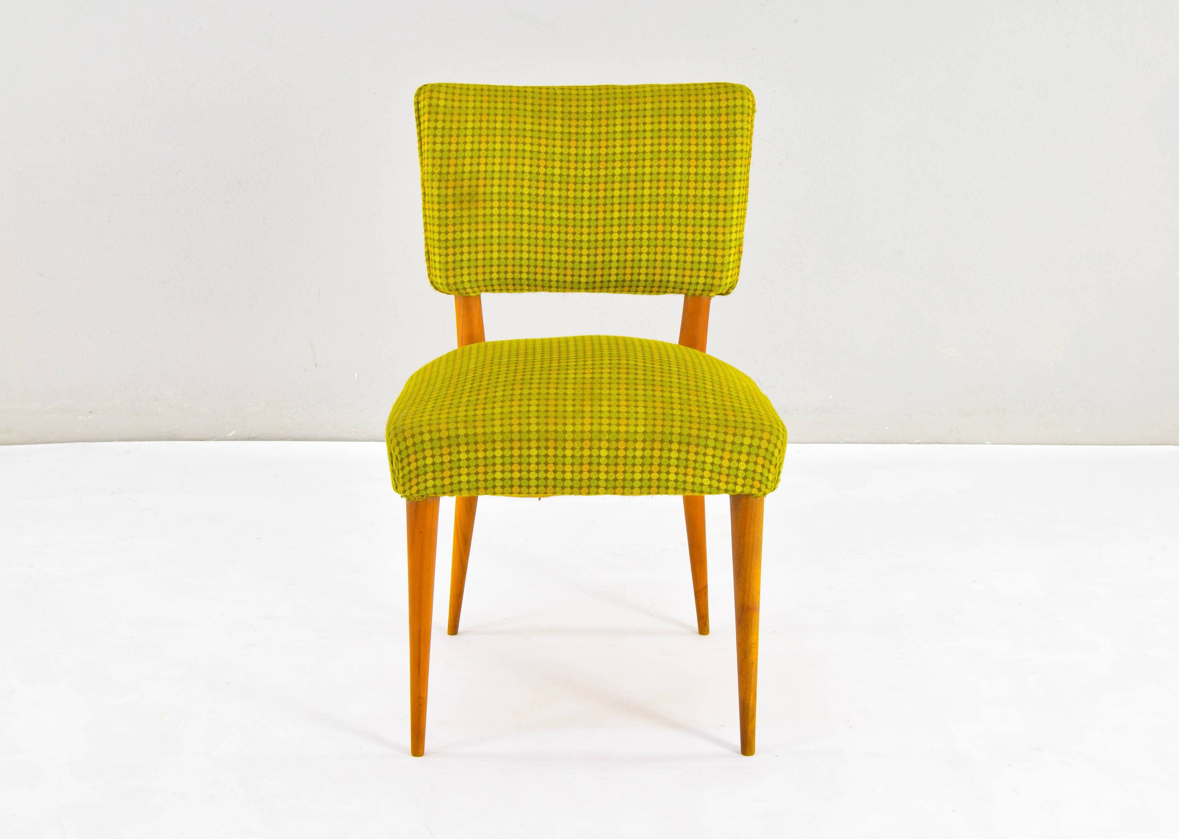 Dining Set Danish Teak and Textile Chairs 50s