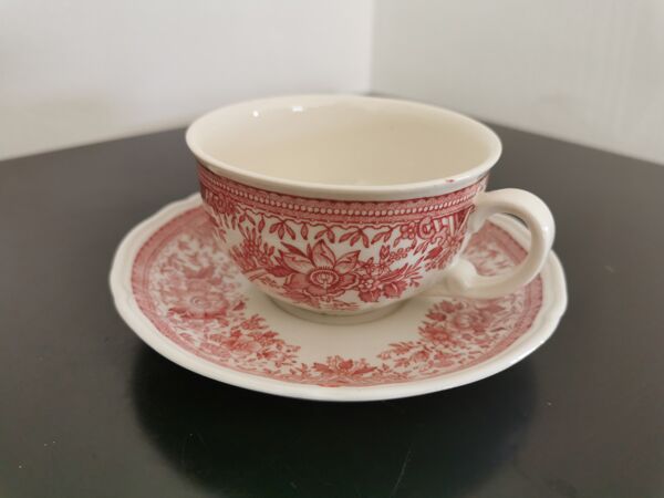 Service à café et thé ancien rouge Villeroy & Boch Saar Allemagne
