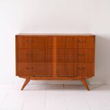 Scandinavian chest of drawers with metal handles