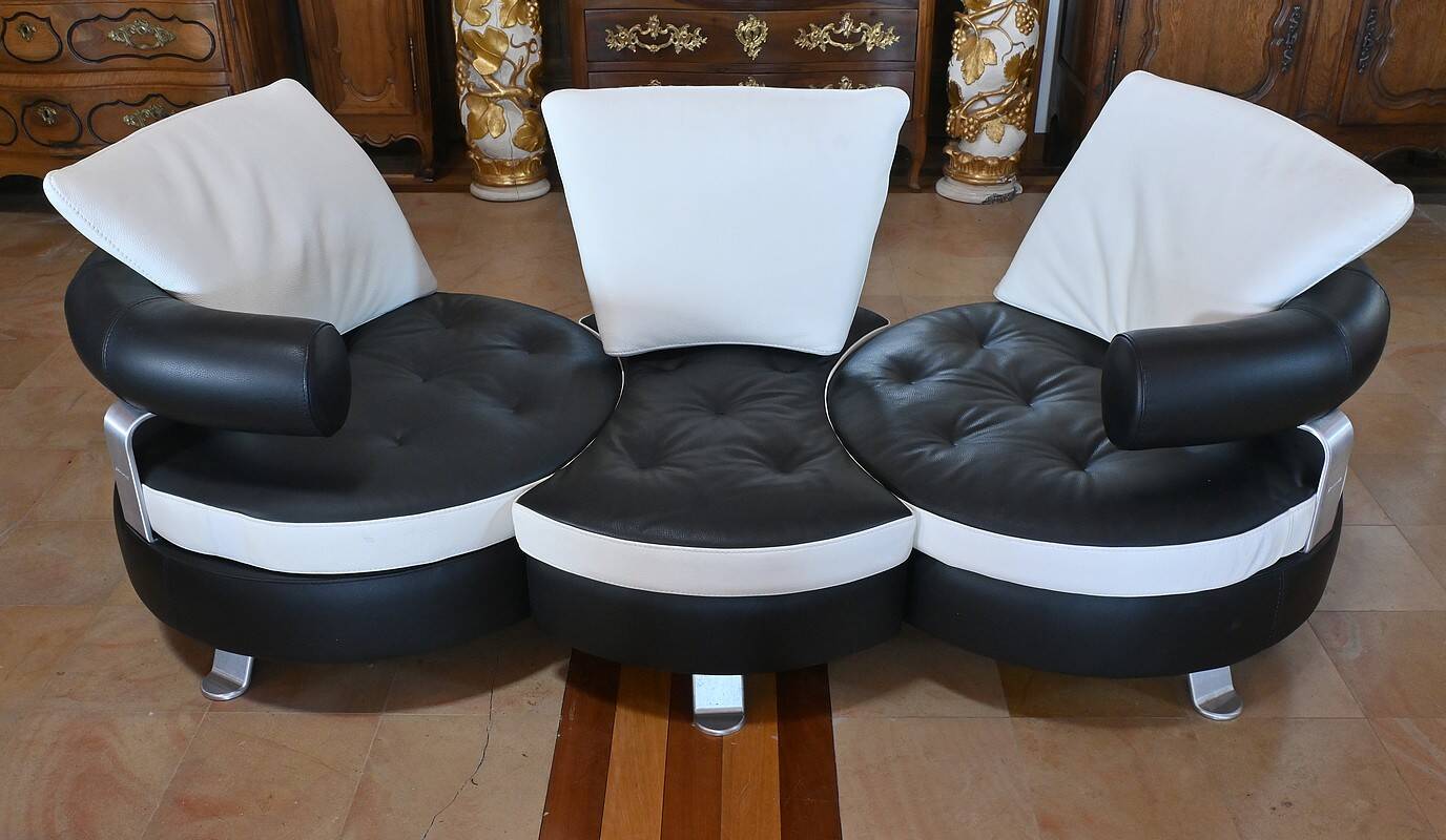 3-seater sofa by Mario Spinelli, signed Formenti, Italy – 1980