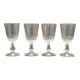 4 antique baccarat cut crystal wine glasses? saint louis?