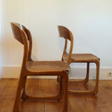 Pair of cannes chairs Baumann sleigh